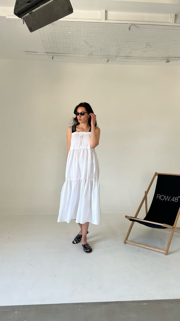 WHITE LOGO DRESS